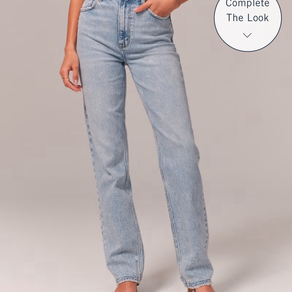Ultra high rise 90s straight jeans in size 23xs/000xs.